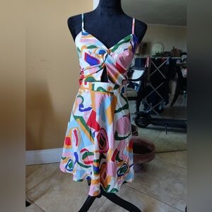 Multi colored Summer Mini Dress Size 1X
